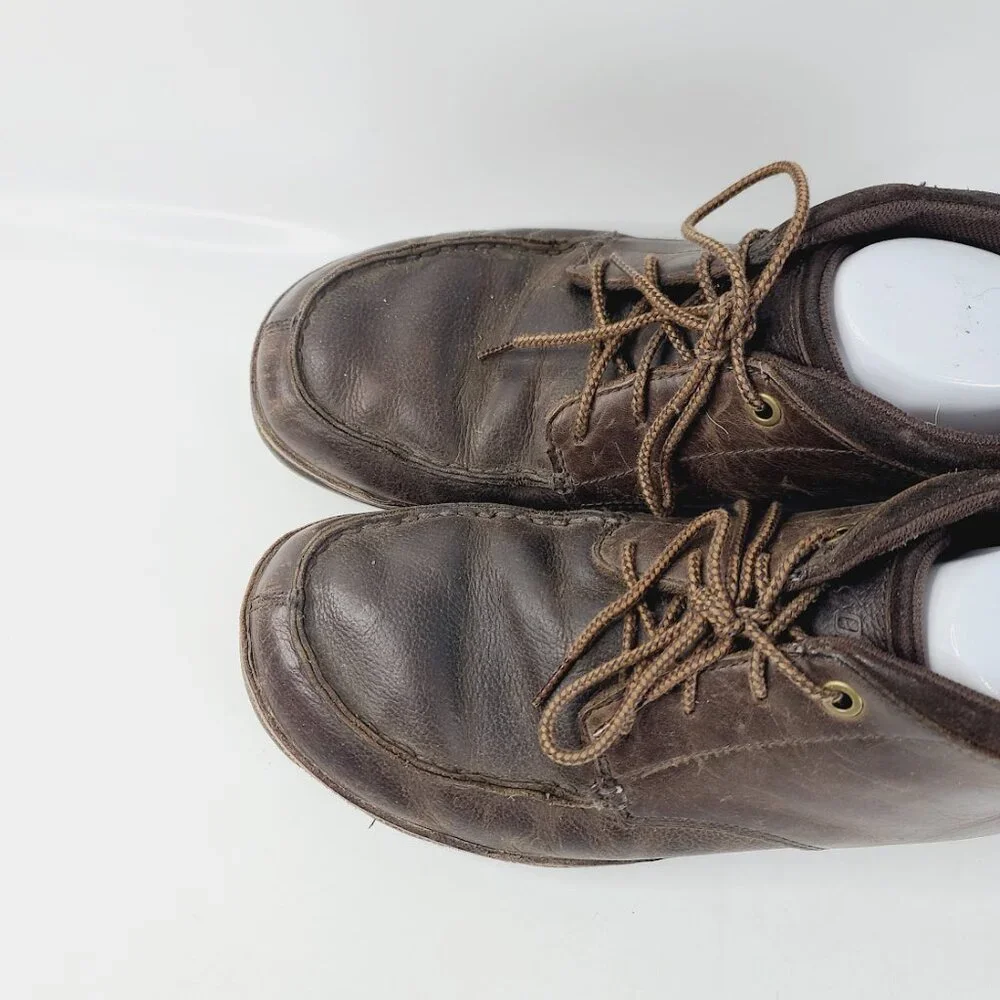 Olukai‎ Men's Mocha Brown Hamakua Leather Lace Up Ankle Chukka Boots Size 9